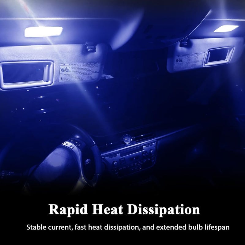 RGOAANC 30 PCS 194 LED Car Bulb, 194 LED Light Bulb White 6000K, 168 2825 W5W T10 Wedge COB LED Replacement Bulbs Error Free for Car Dome Map Door Courtesy License Plate (Blue) - Image 5